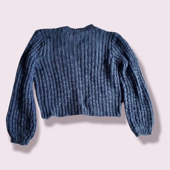 Moral fiber cropped knit keyhole sweater - Picture 2 of 8